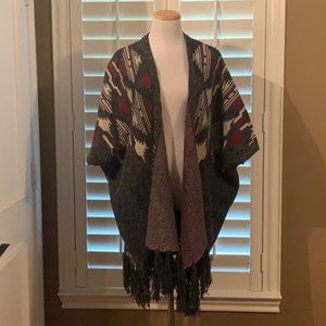 Aztec print cardigan wrap